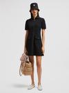 Piquet Half-Zip Polo Dress Women Black Moncler