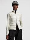 Padded Wool Zip-Up Cardigan Women White Moncler