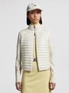 Padded Wool Zip-Up Cardigan Women White Moncler