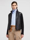 Padded Wool Zip-Up Cardigan Women Black Moncler