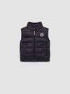 New Amaury Packable Down Vest Boy Night Blue Moncler