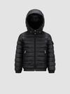 Lauros Hooded Down Jacket Boy Black Moncler