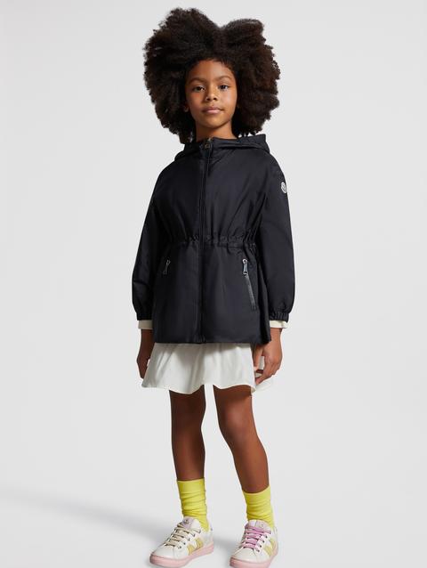 Wete Hooded Parka Girl Black Moncler