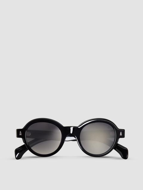 Rondosa Round Sunglasses Gender Neutral Shiny Black Moncler