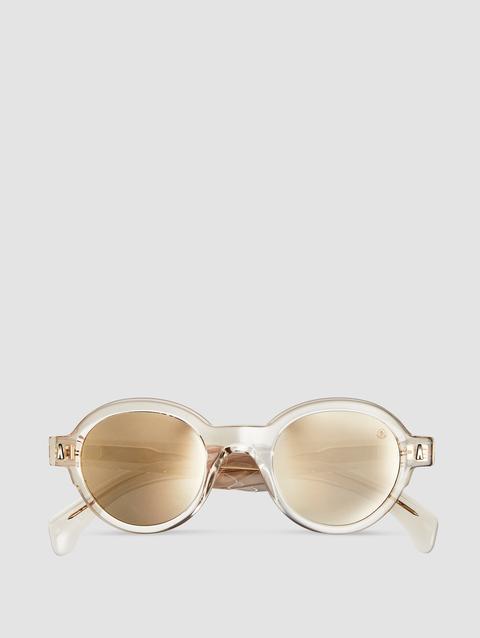 Rondosa Round Sunglasses Gender Neutral Shiny Transparent Off-white Moncler