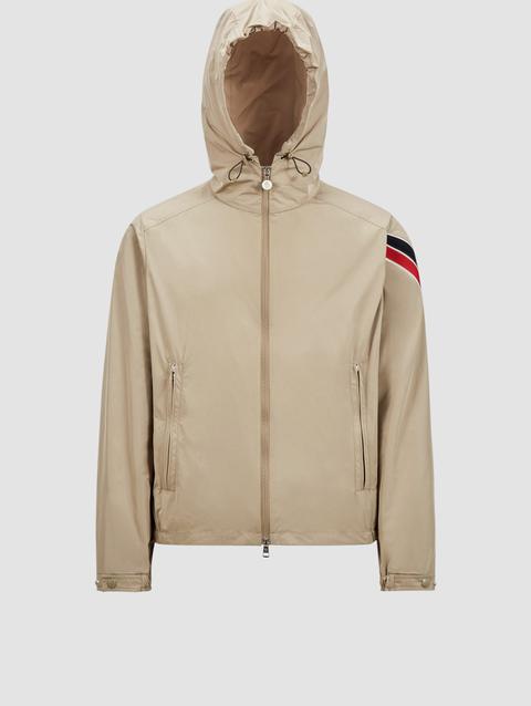 Claut Hooded Windbreaker Men Taupe Moncler