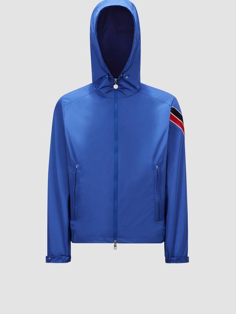 Claut Hooded Windbreaker Men Electric Blue Moncler