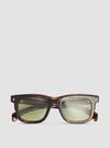 Claro Squared Sunglasses Gender Neutral Shiny Brown Tortoise Moncler