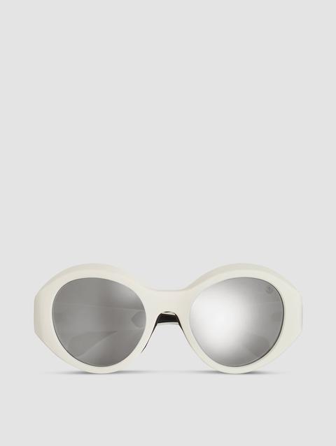 Futuro Round Sunglasses Gender Neutral Matte Off-white Moncler