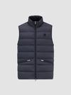 Treompan Down Vest Men Midnight Navy Blue Moncler