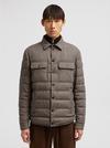 Gasserhof Wool Down Shirt Jacket Men Beige & Brown Moncler