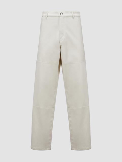 Cotton Canvas Pants Men Off White Moncler