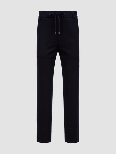 Wool & Cotton Jogging Pants Men Night Blue Moncler