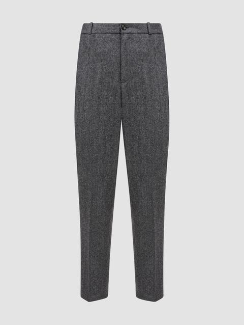 Wool Blend Pants Men Black Moncler