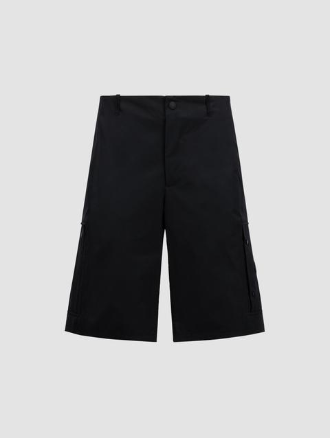 Cotton Blend Shorts Men Black Moncler