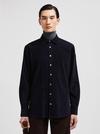 Corduroy Long Sleeve Shirt Men Night Blue Moncler