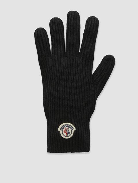 Wool Gloves Men Black Moncler