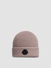 Wool Blend Beanie Men Light Pink Moncler