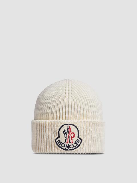 Wool Beanie Men White Moncler