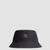 Leather Logo Patch Bucket Hat Men Black Moncler