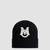 Embroidered Monogram Cotton Beanie Men Black Moncler