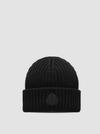 Wool Beanie Men Black Moncler