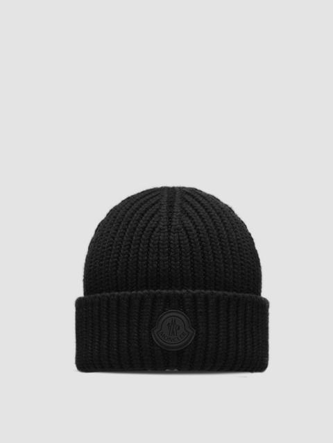 Wool Beanie Men Black Moncler