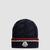 Wool Beanie Men Night Blue Moncler