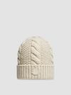 Wool & Cashmere Beanie Men Light Beige Moncler