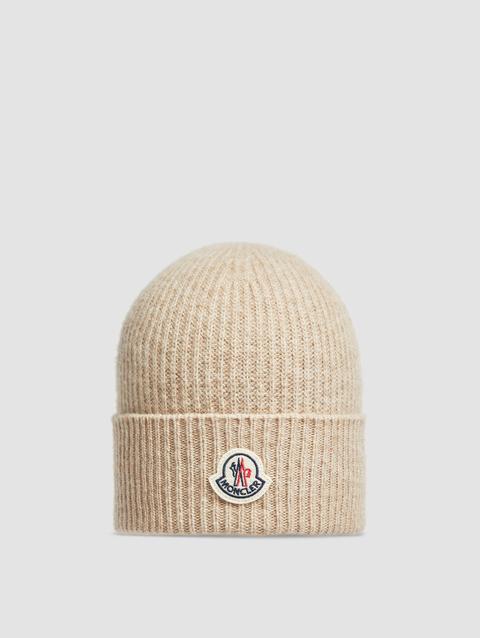 Cashmere & Wool Beanie Men Light Beige Moncler