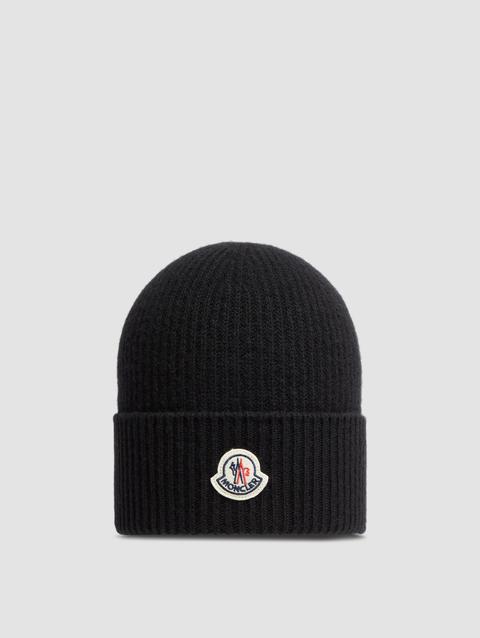 Cashmere & Wool Beanie Men Black Moncler