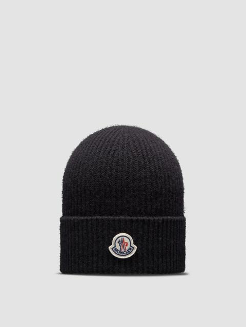 Cashmere & Wool Beanie Men Black Moncler