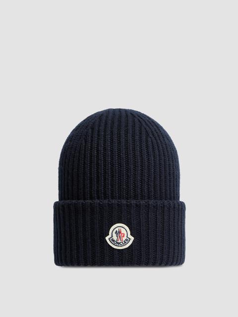 Wool & Cashmere Beanie Men Royal Blue Moncler