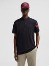 Tricolor-Trimmed Cotton Piquet T-shirt Men Dark Blue Moncler