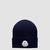 Wool Beanie Gender Neutral Navy Blue Moncler