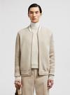 Padded Cotton Zip-Up Cardigan Men Beige Moncler