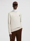 Embroidered Monogram Cotton Sweater Men Beige Moncler