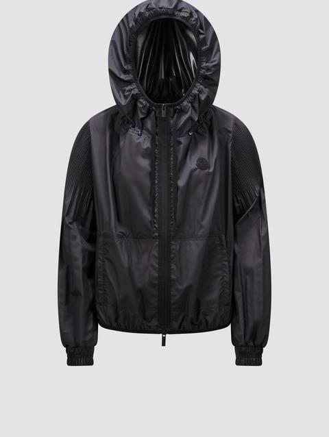 Auxonne Hooded Windbreaker Women Black Moncler