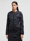 Pyrope Wave-Quilted Short Down Jacket Women Dark Blue Moncler