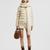 Beauvais Hooded Shearling Short Down Jacket Women Beige Moncler