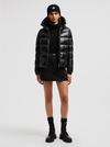 Biron Hooded Short Down Jacket Women Black Moncler