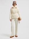 Oiron Faux Fur Short Down Jacket Women White Moncler