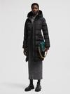 Avocette Long Down Jacket Women Black Moncler