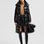 Cavettaz Hooded Long Down Jacket Women Black Moncler