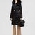 Leersie Hooded Shearling Long Down Jacket Women Black Moncler