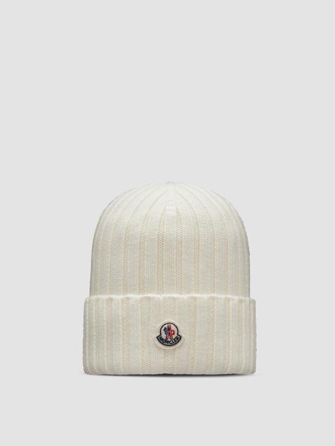 Wool Beanie Gender Neutral White Moncler