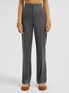 Wool Flannel Pants Women Grey Moncler