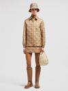 Padded Zip-Up Shirt Jacket Women Beige Moncler