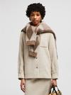 Wool & Mohair Shirt Jacket Women Light Beige Moncler