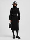 Satin Midi Dress Women Black Moncler